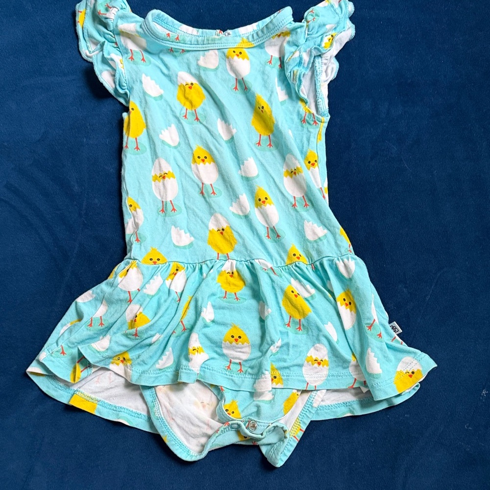 Bamboo One Piece with Yellow Chick Print